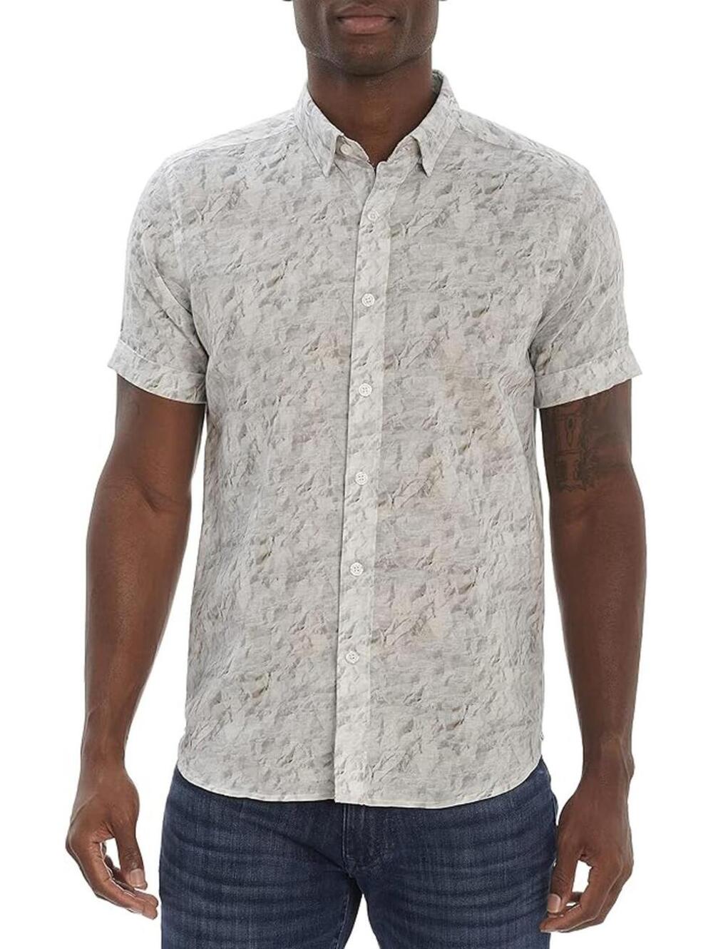 Robert Graham, Small, White , Men’s Woven Button-Up Shirt